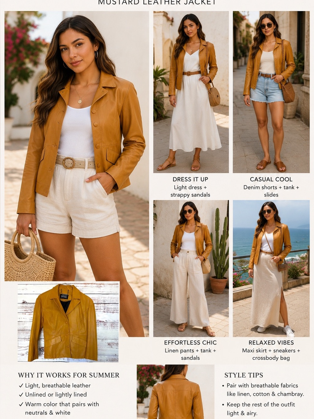 Badgley Mischka Leather Camel Blazer Size XS EUC